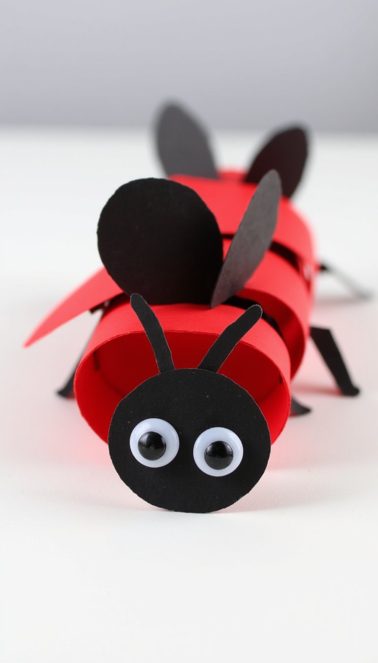 15. Paper Chain Caterpillar… That Turns into a Ladybug!