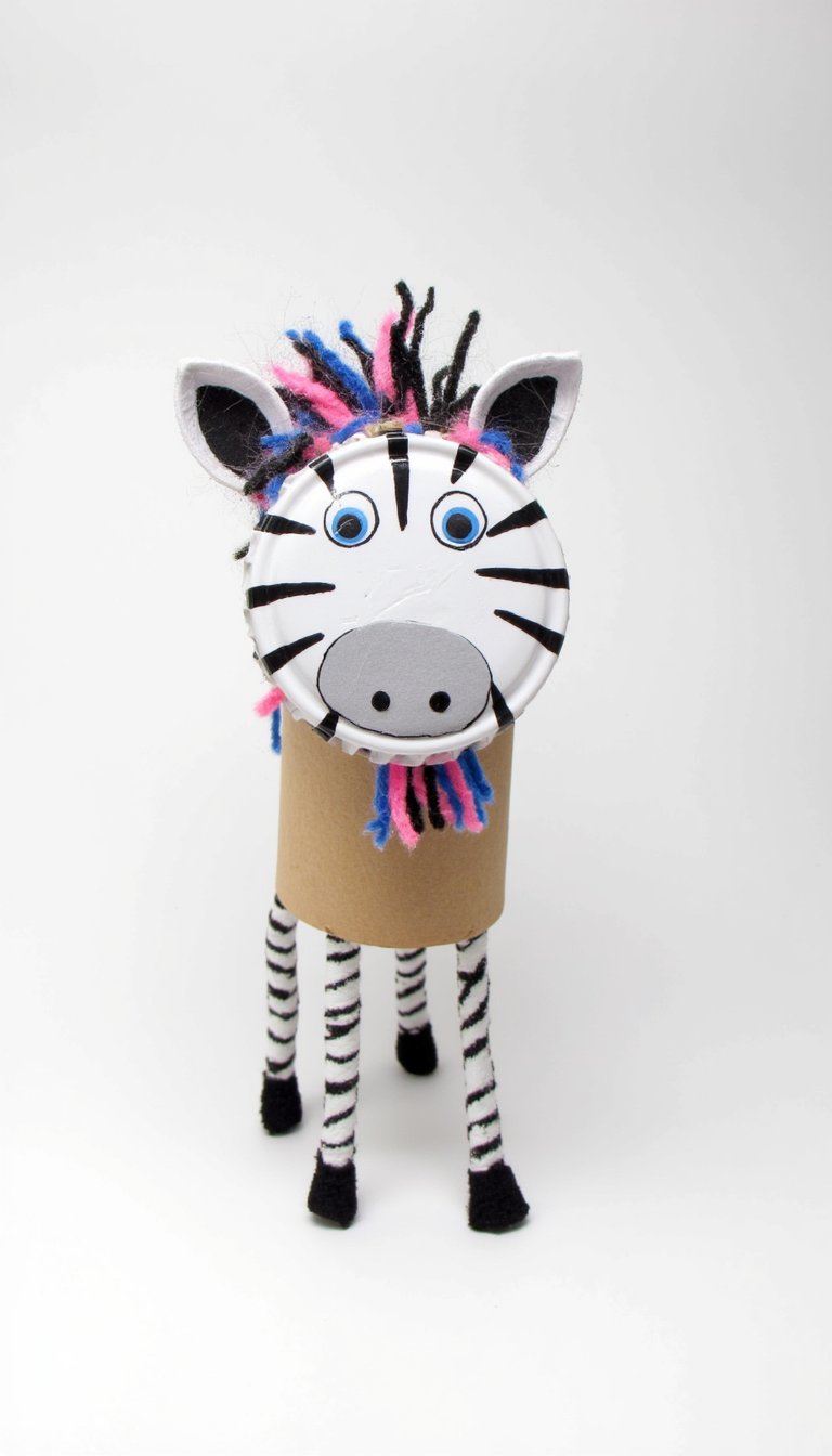 8. Toilet Roll Tube & Bottle Hybrid Animals