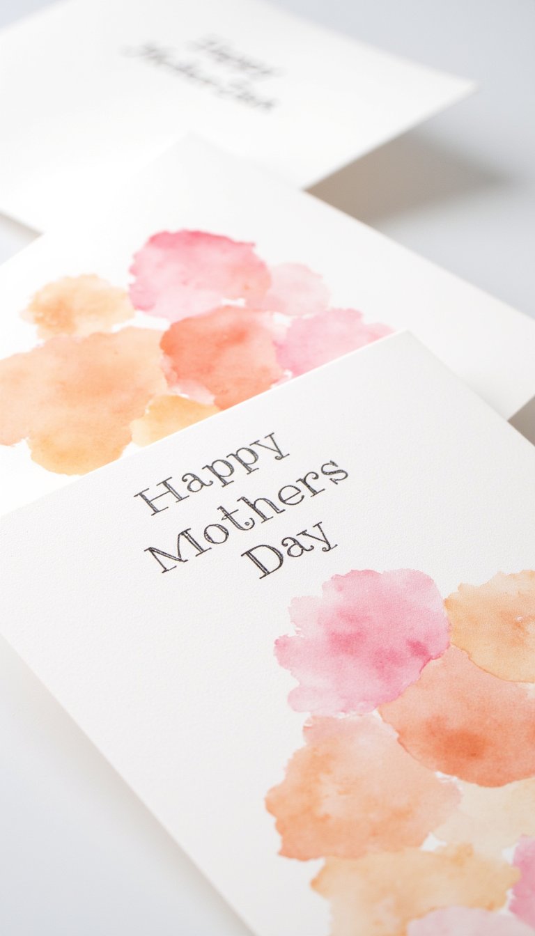 3. Watercolor Washed Background Card