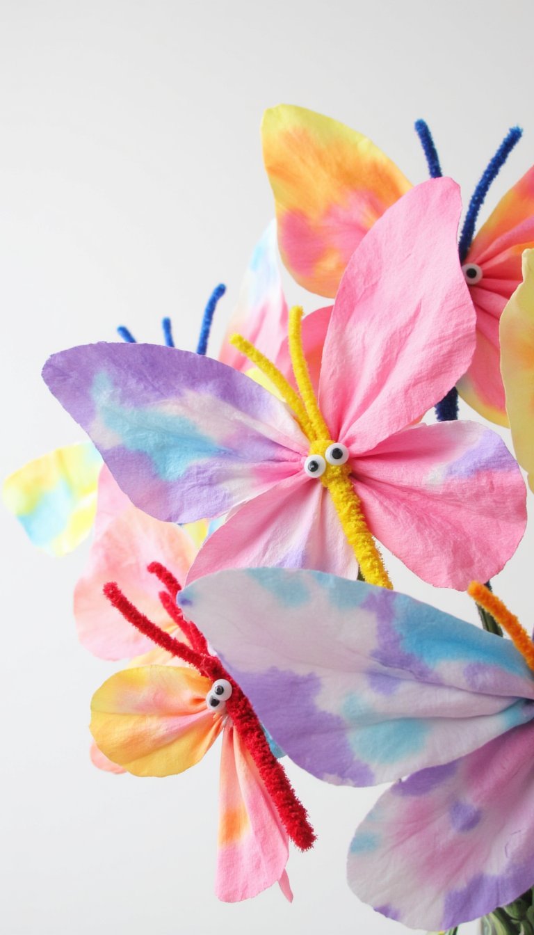 7. Coffee Filter Watercolor Butterflies