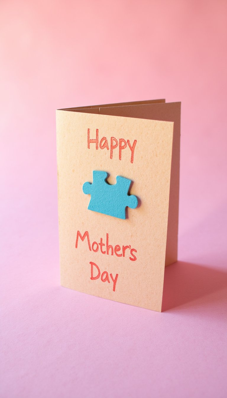 5. Puzzle Piece "You Complete Me" Card