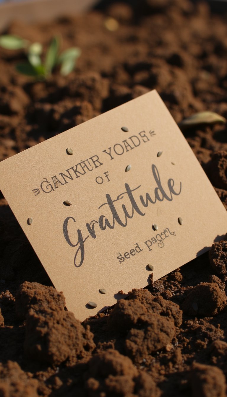 21. The "Garden of Gratitude" Seed Paper Card
