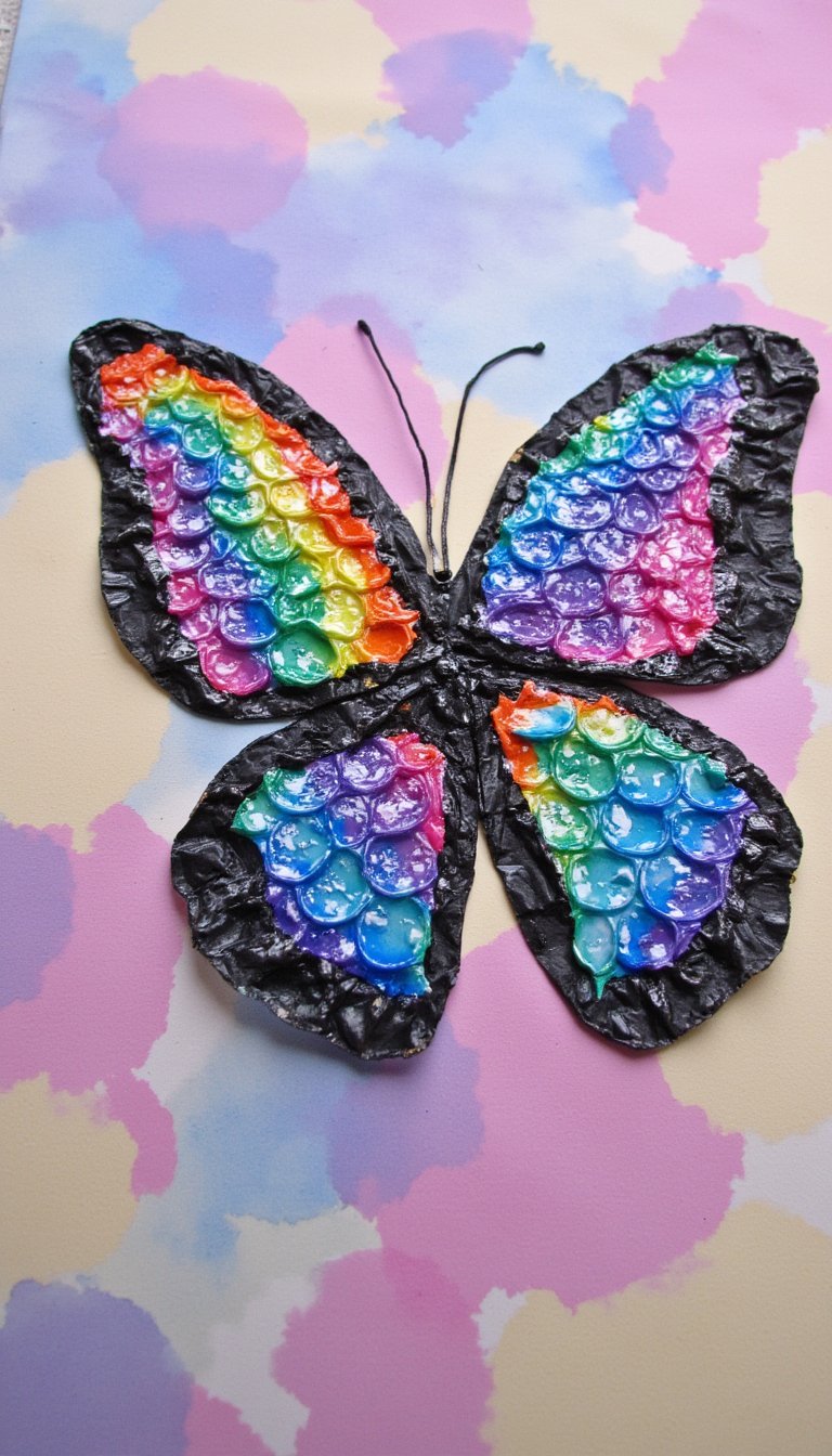 5. Bubble Wrap Printed Wings