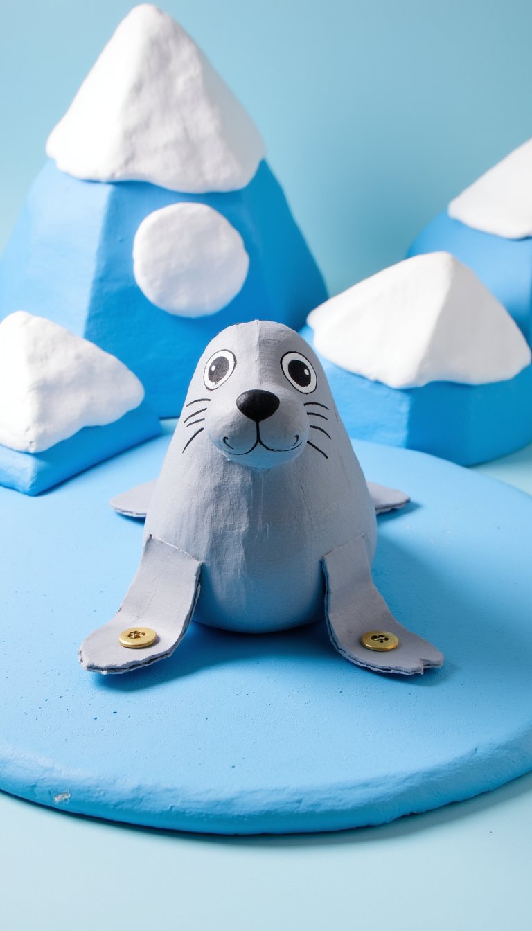 16. Clay or Play-Dough Arctic Scene