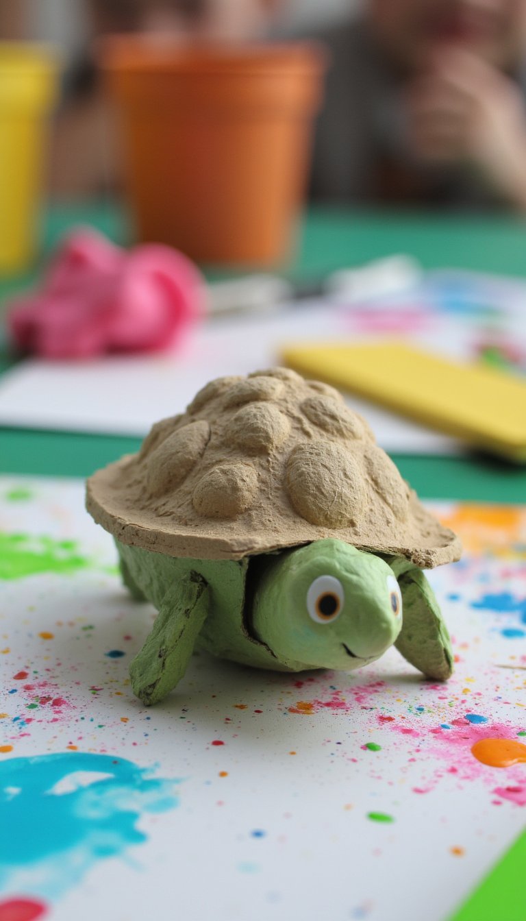 6. Egg Carton Turtle