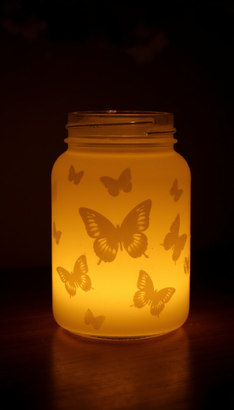 29. LED Tea Light Butterfly Jar