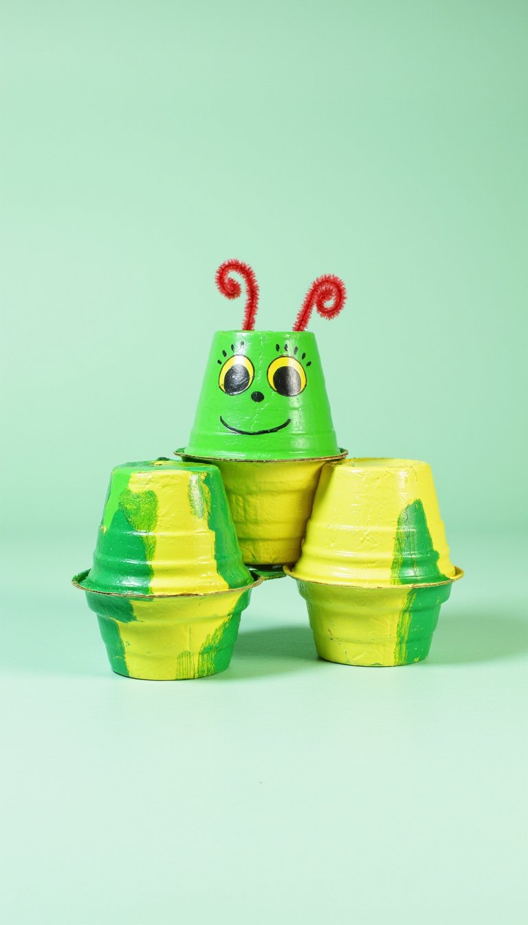6. Egg Carton Caterpillars