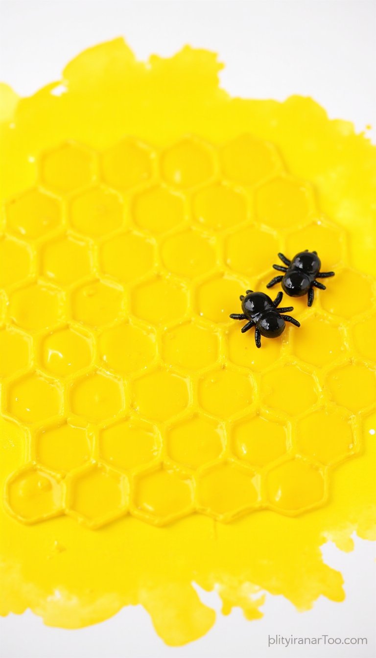 3. Honeycomb Hexagon Art with Bubble Wrap