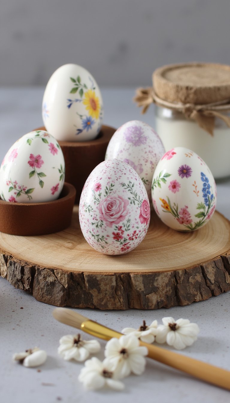 7. Decoupage Easter Eggs with Napkins
