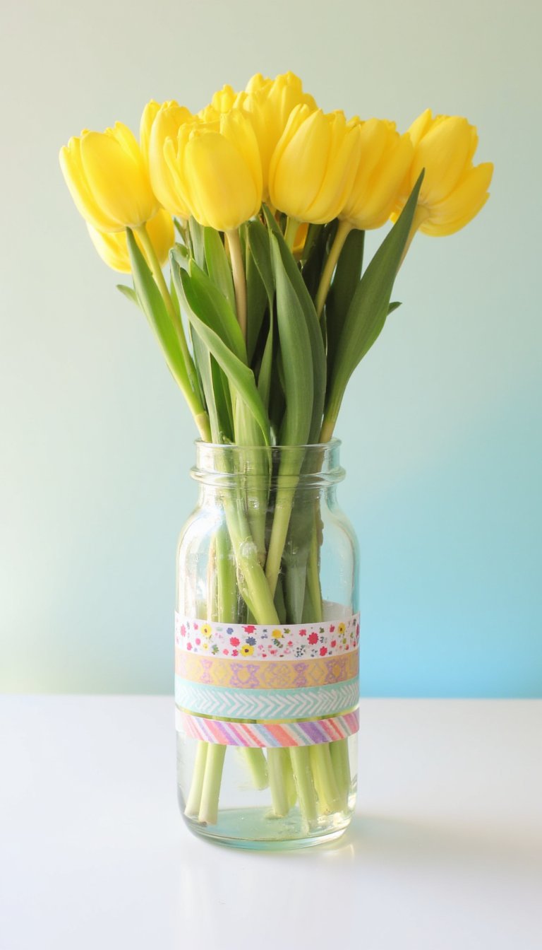 12. Washi Tape Vases
