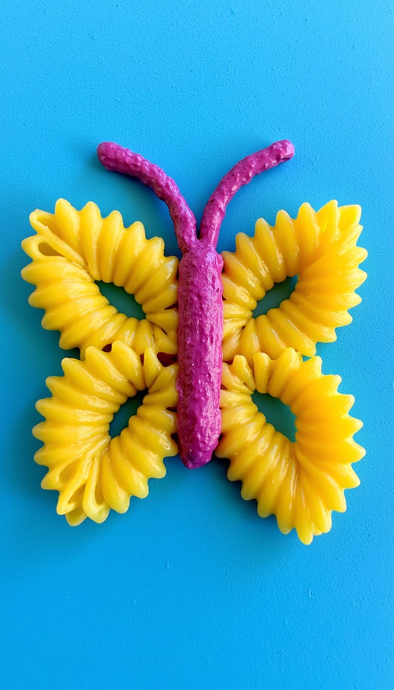 3. Pasta Butterfly Symmetry Art