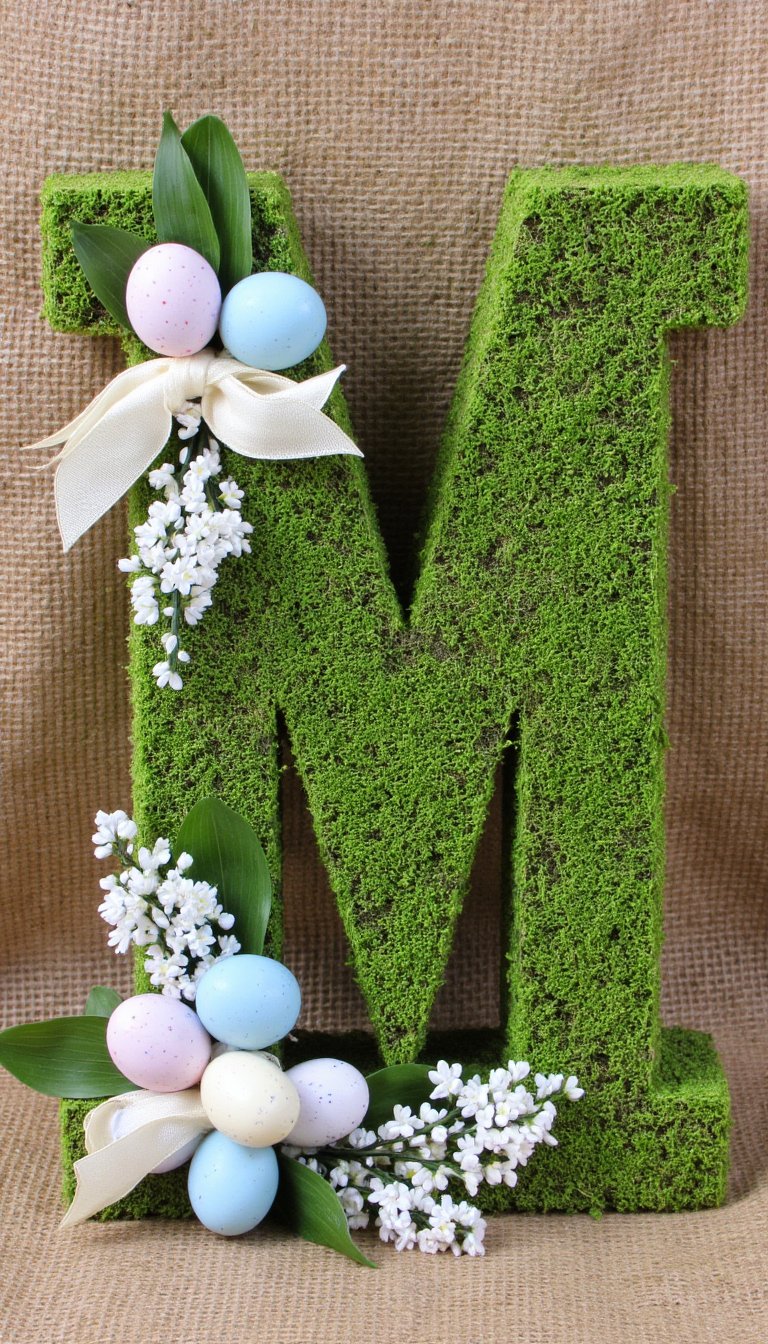 9. A Moss Monogram for Personal Flair