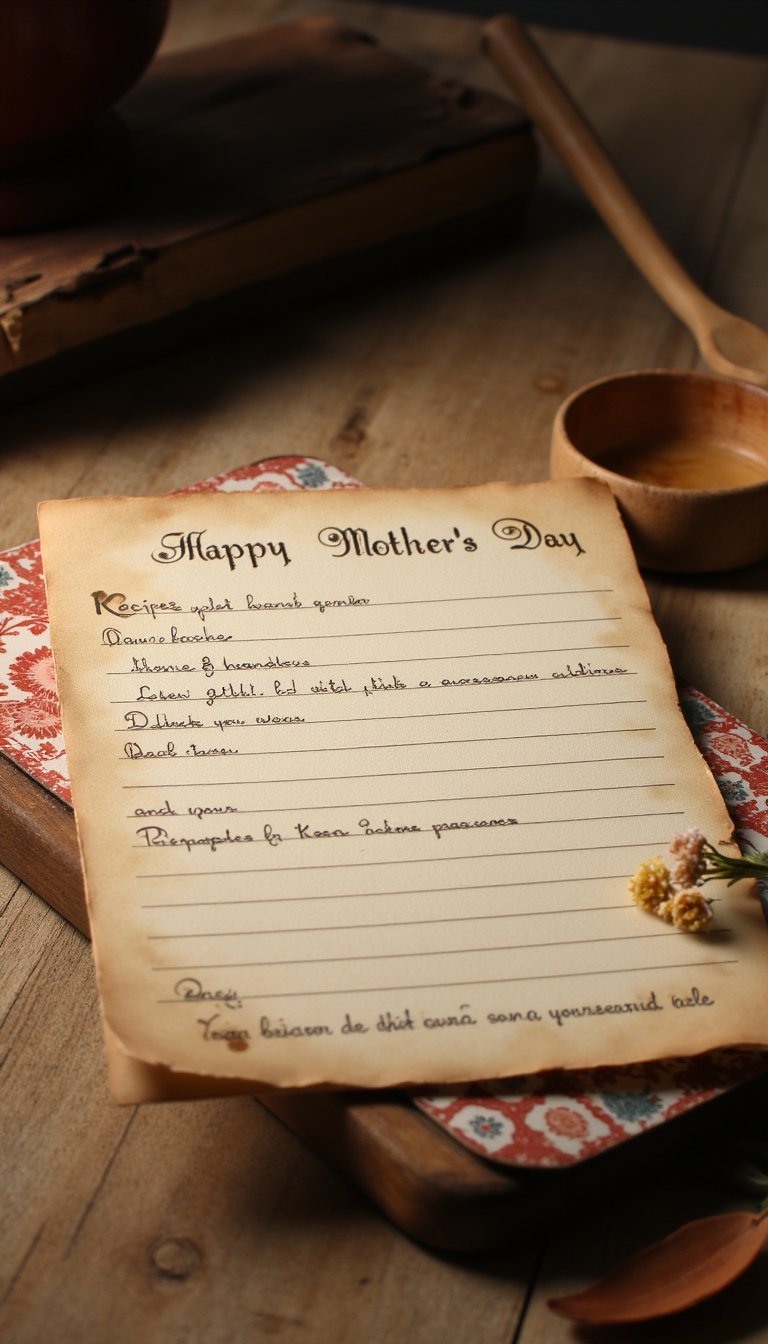 14. “Recipe for the Best Mom” Card