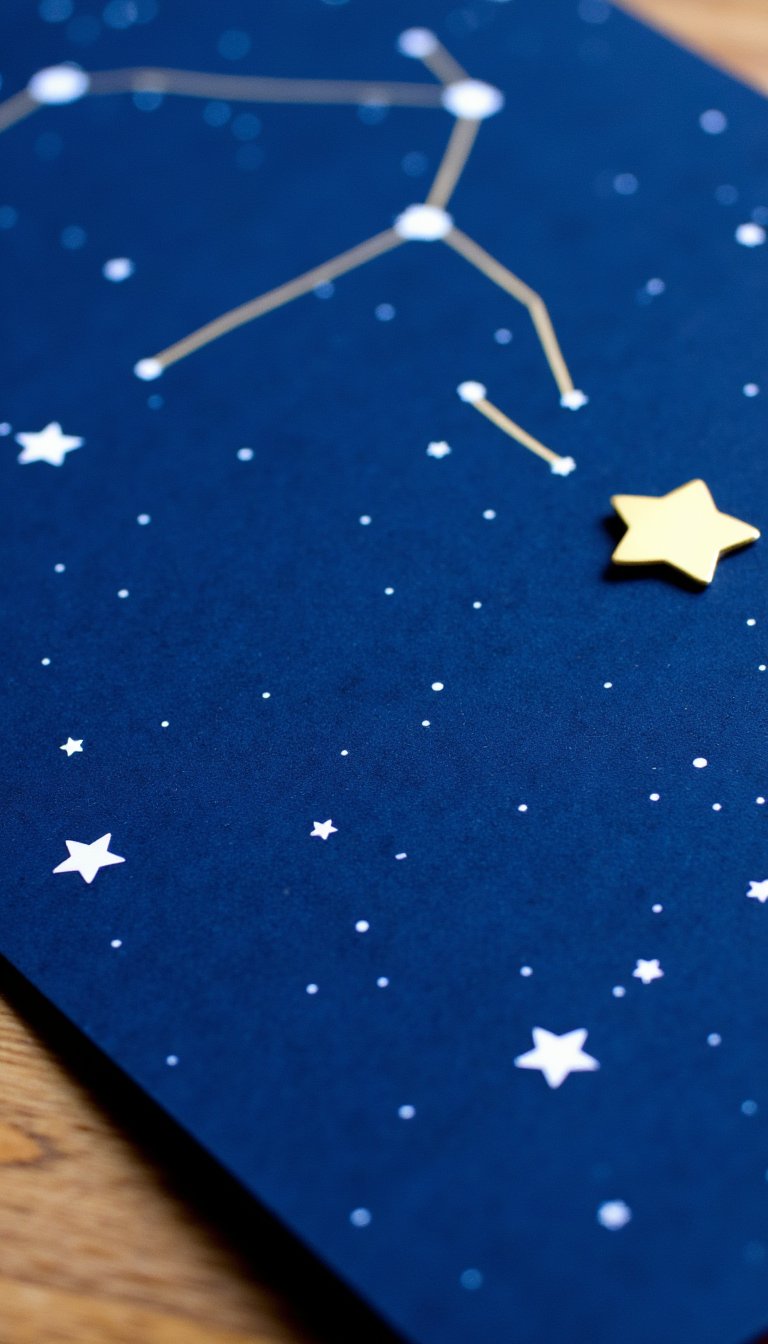 15. Starry Night Sky with Constellations