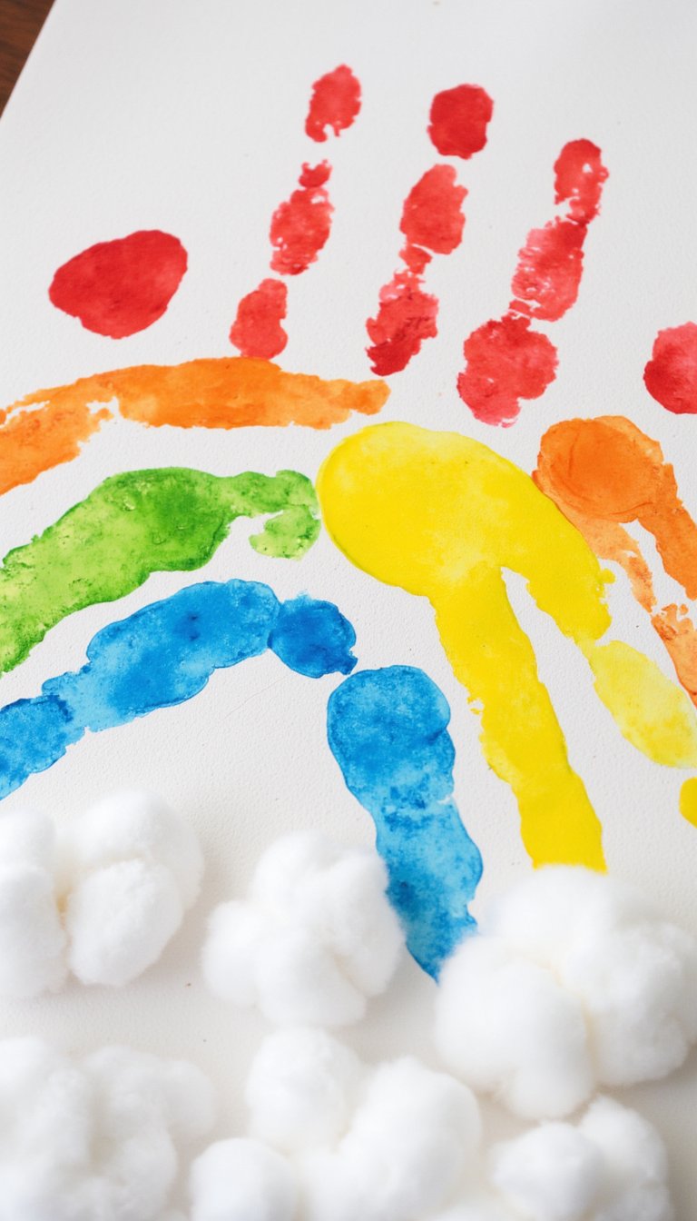 6. "Lucky" Handprint Rainbow