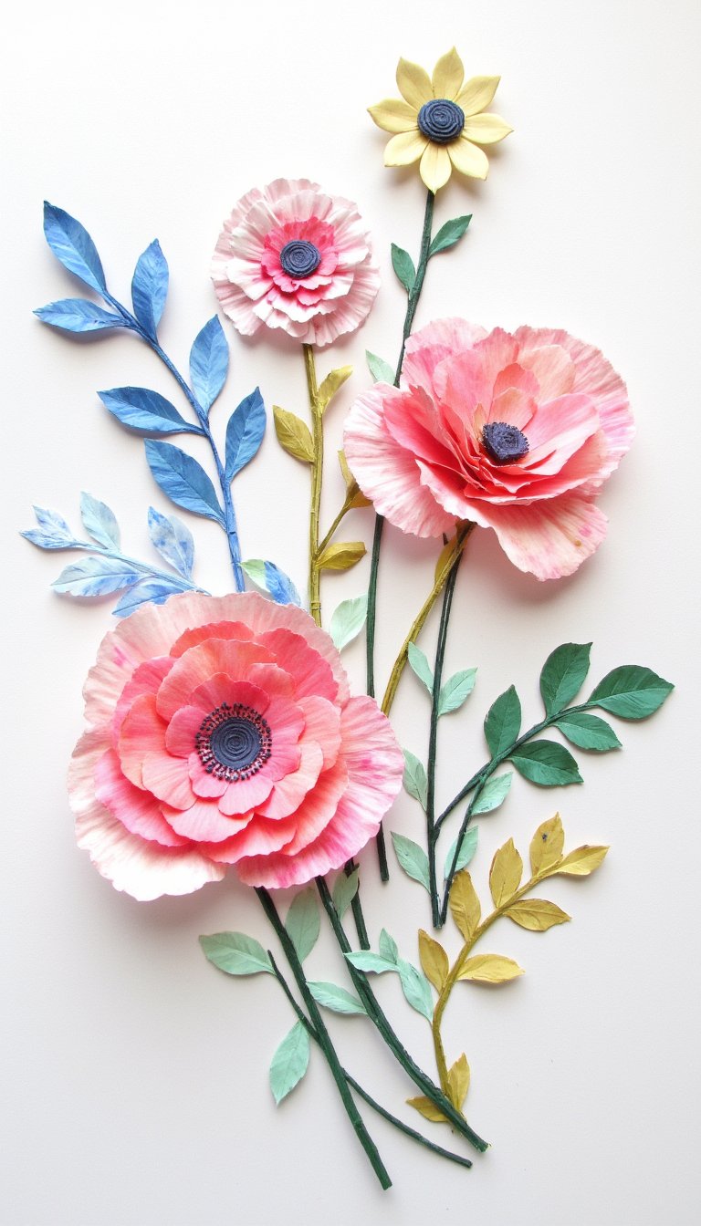 6. Watercolor Wash Wildflowers