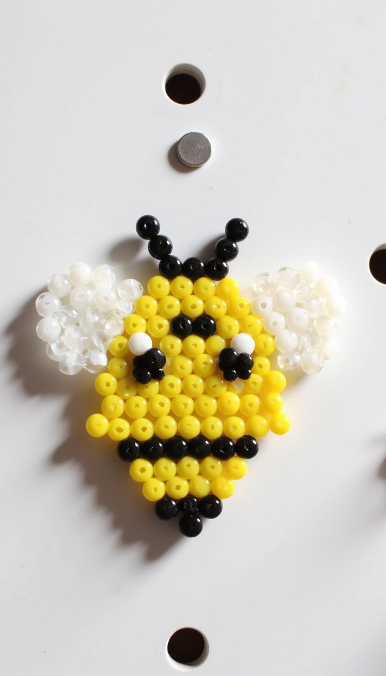 17. Perler Bead Bee Magnets