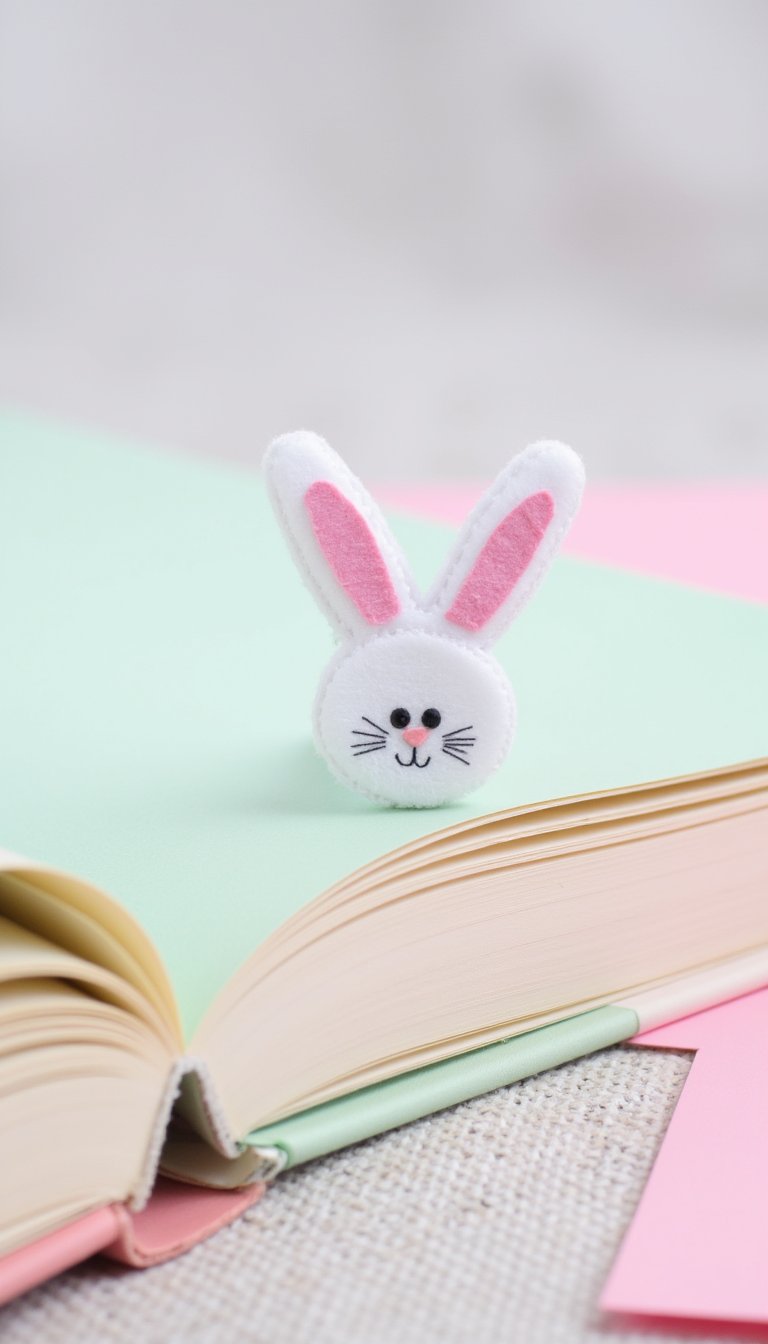 15. Bunny Bookmarks from Clothespins