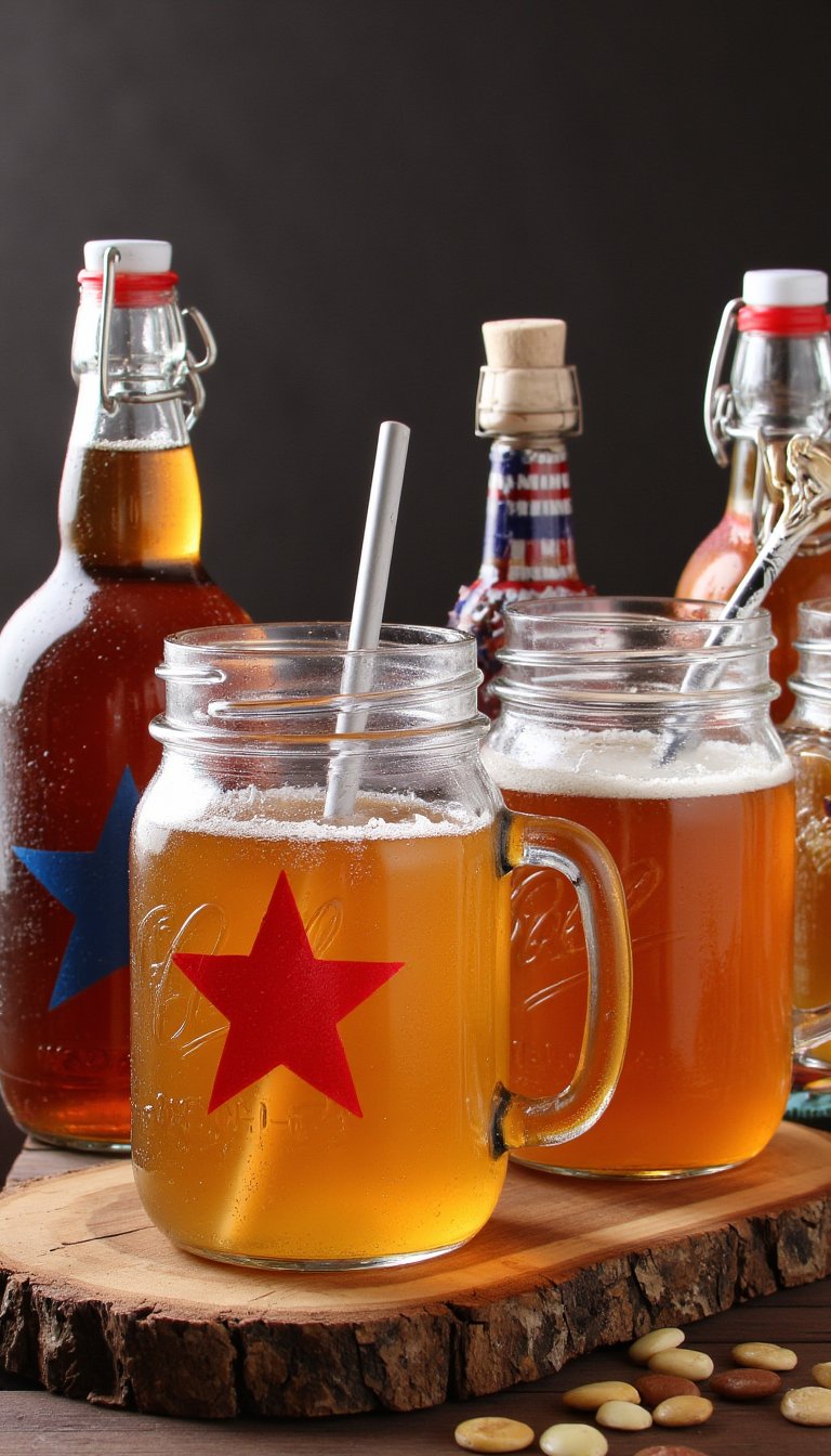 14. Homemade "Switchel" in Decorated Jars