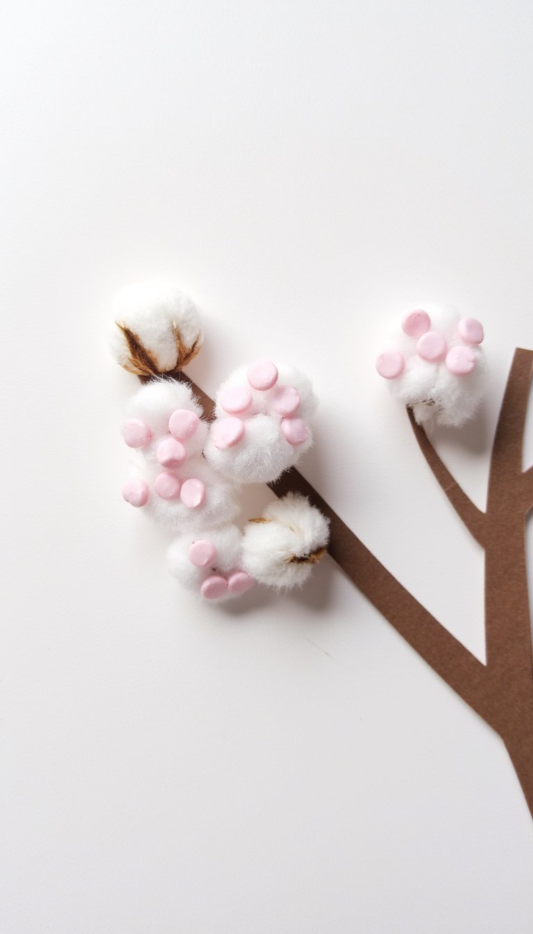 17. Q-Tip Cherry Blossoms