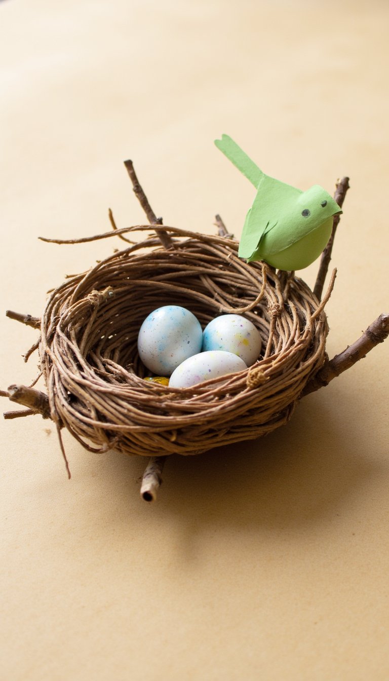 21. Bird's Nest Collage with "Eggs"