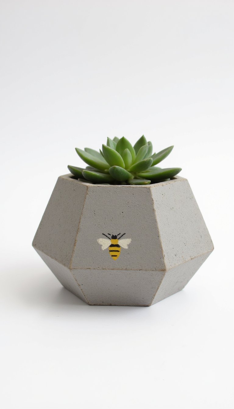 7. Concrete Bee Hive Planter