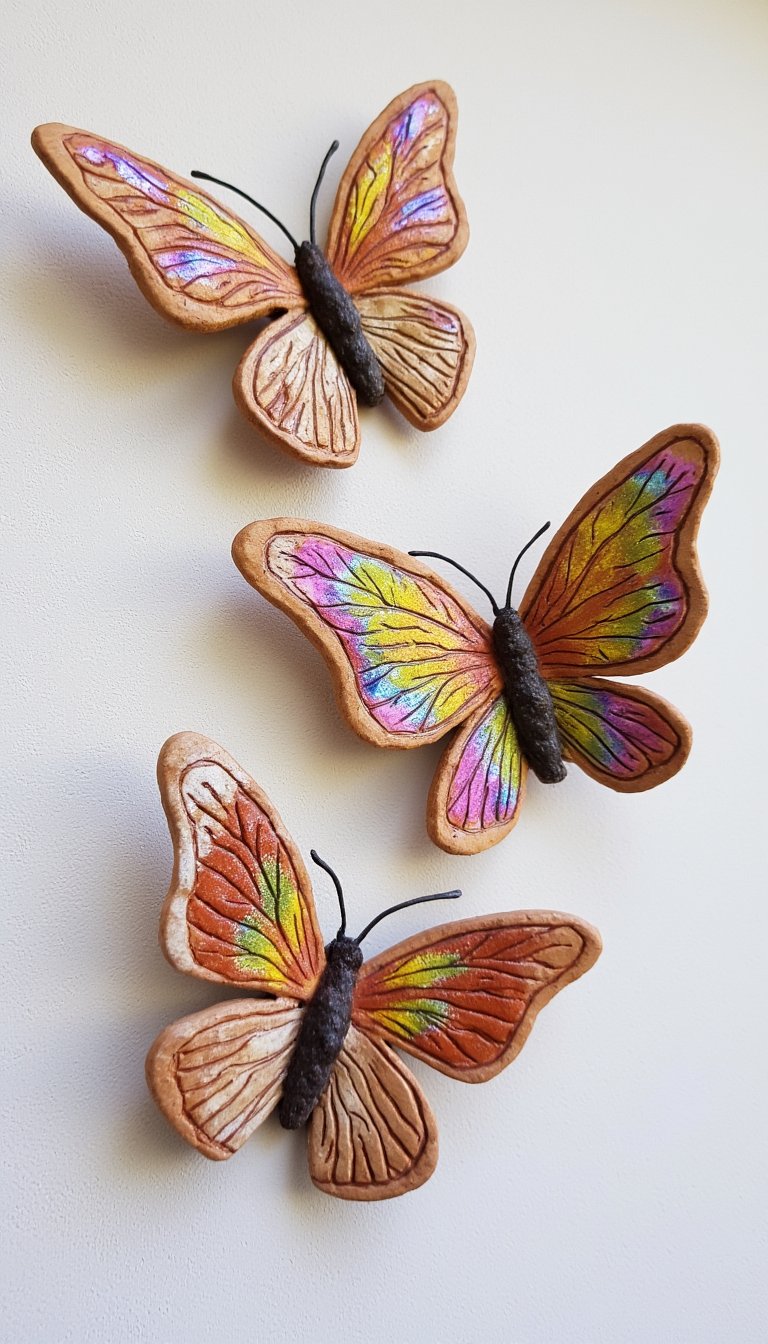 7. Clay Butterflies for Permanent Beauty