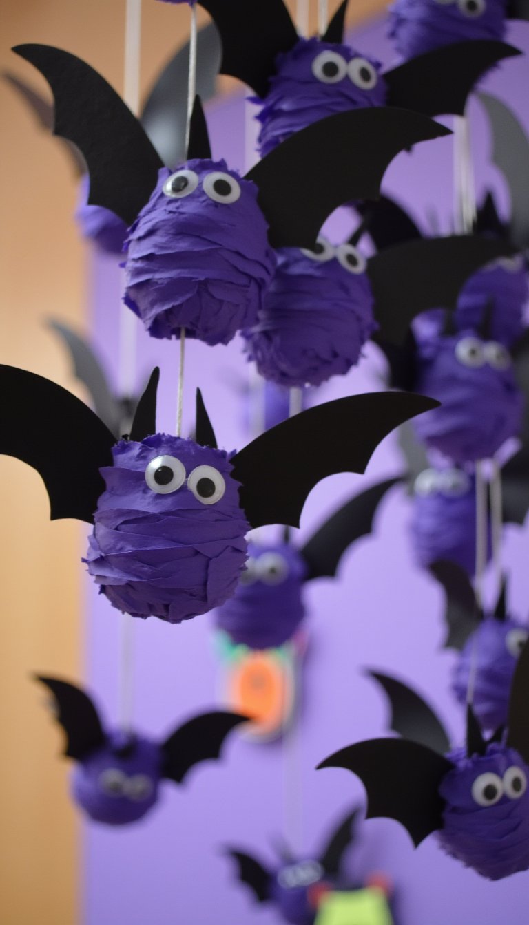 10. "Mom, We're Batty for You!" Bat Craft Display