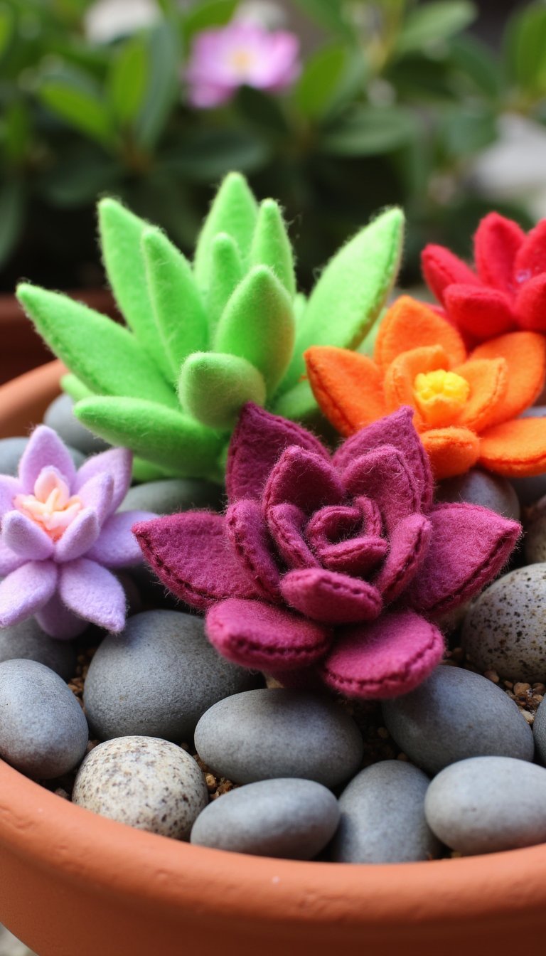 16. Felt Succulent Garden