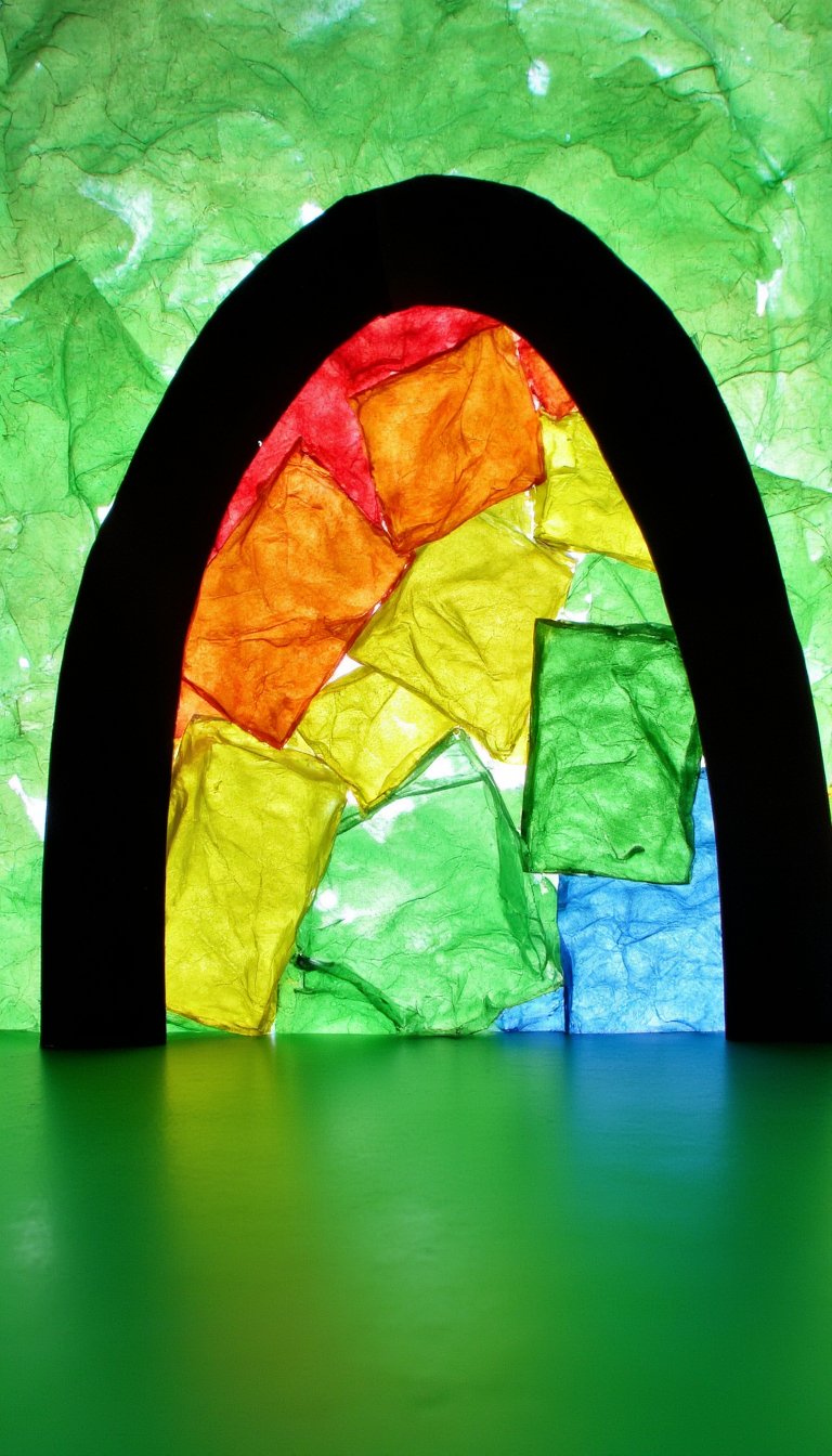 17. Stained Glass Tissue Paper Window