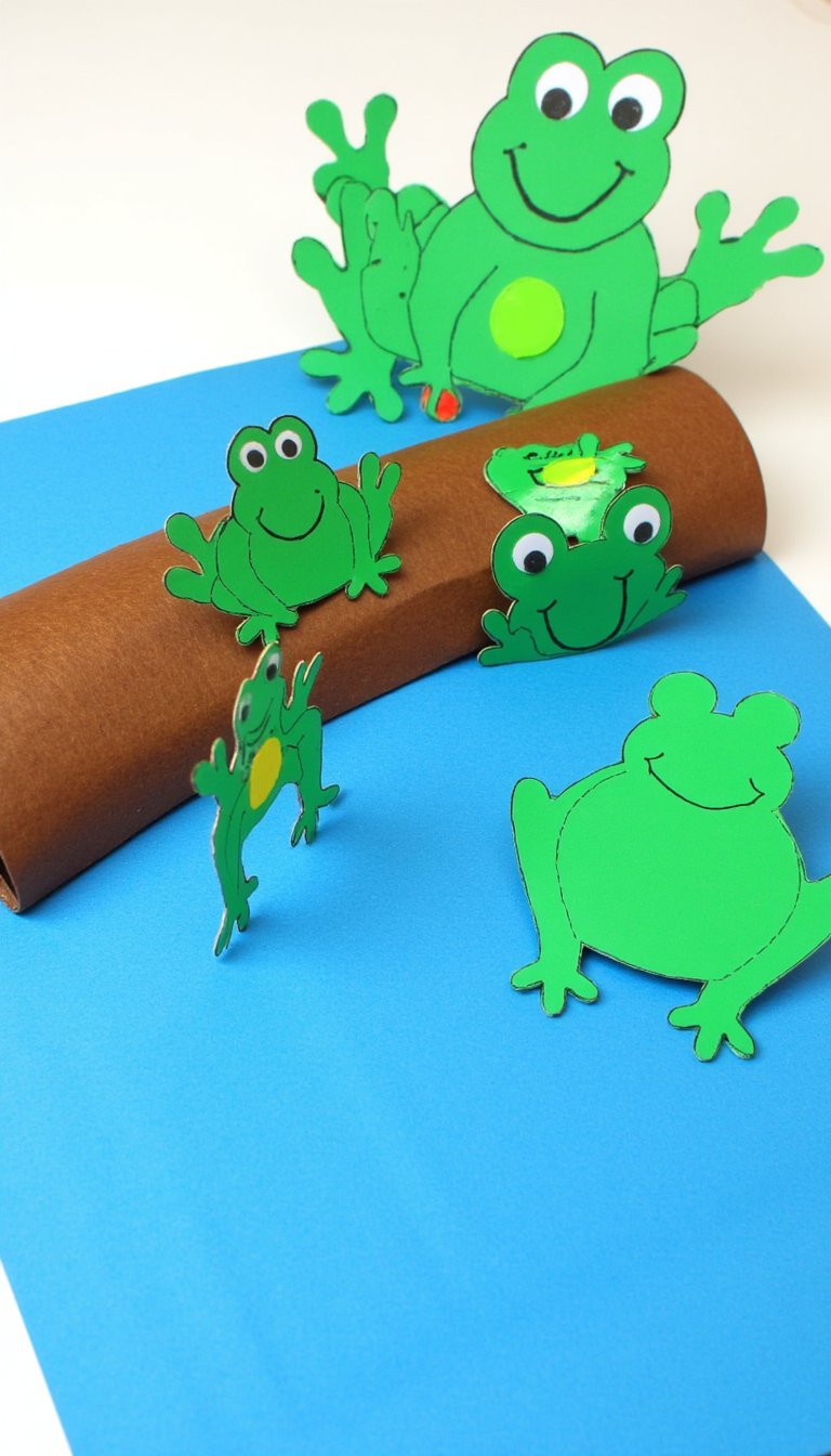 19. "5 Little Speckled Frogs" Story Board