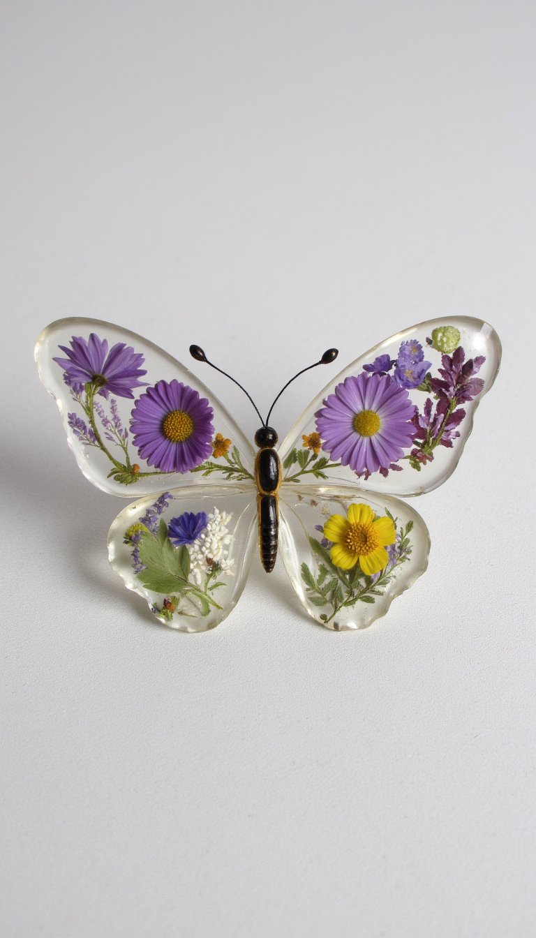 5. Pressed Flowers in Resin