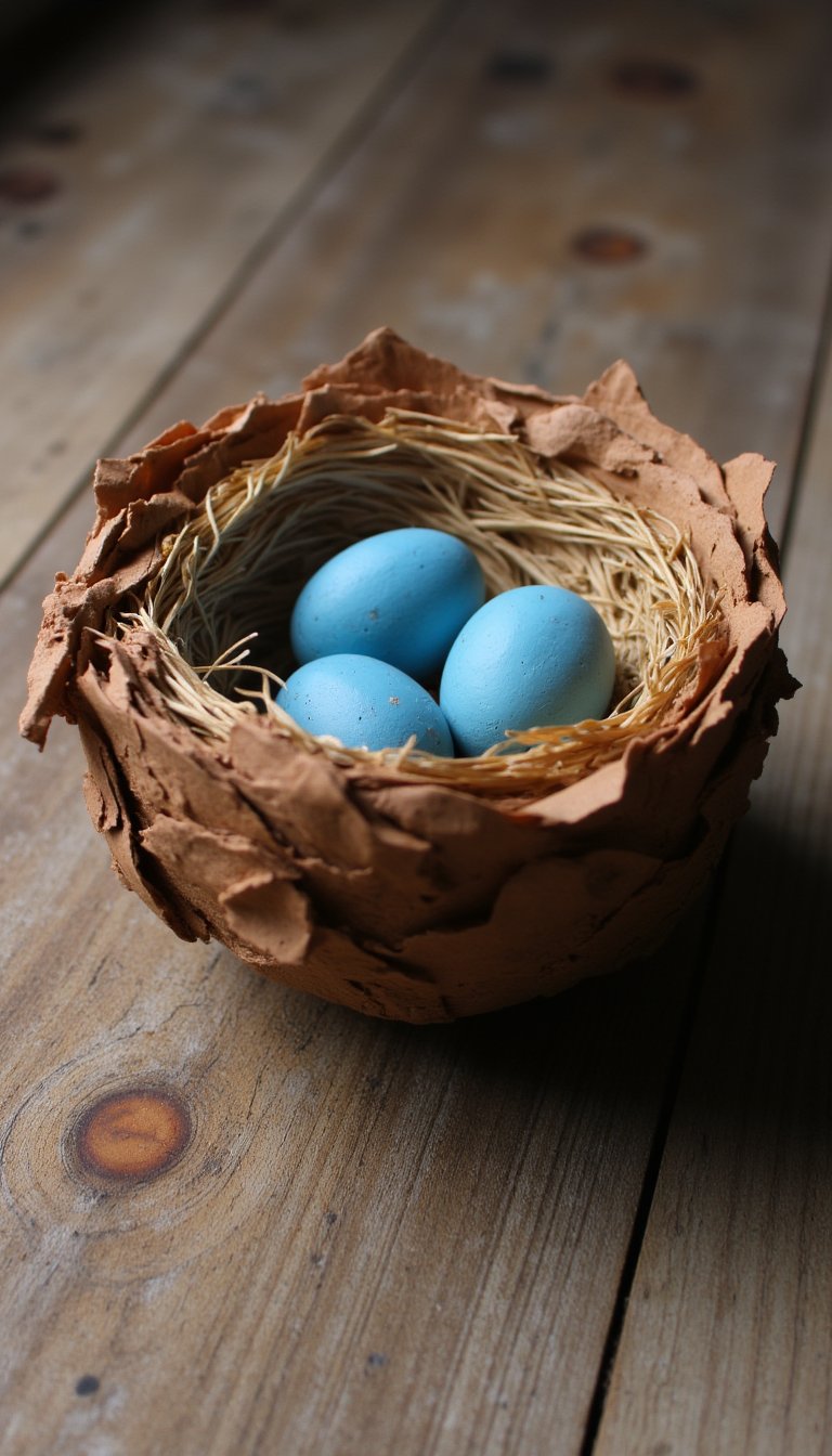 22. Paper Mâché Robin's Nest