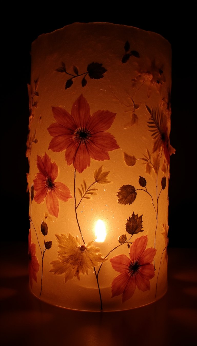 9. Pressed Flower Lanterns