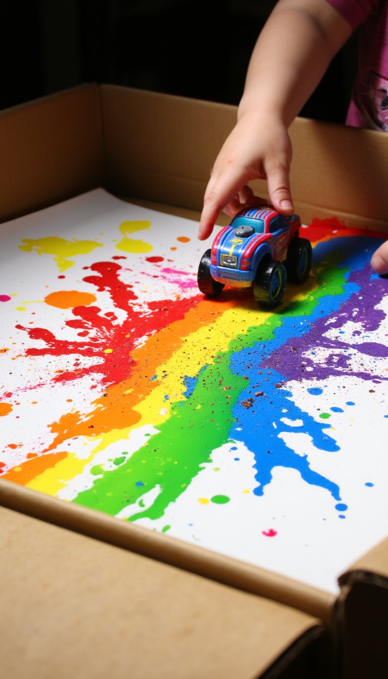 8. Coffee Filter Watercolor Rainbows