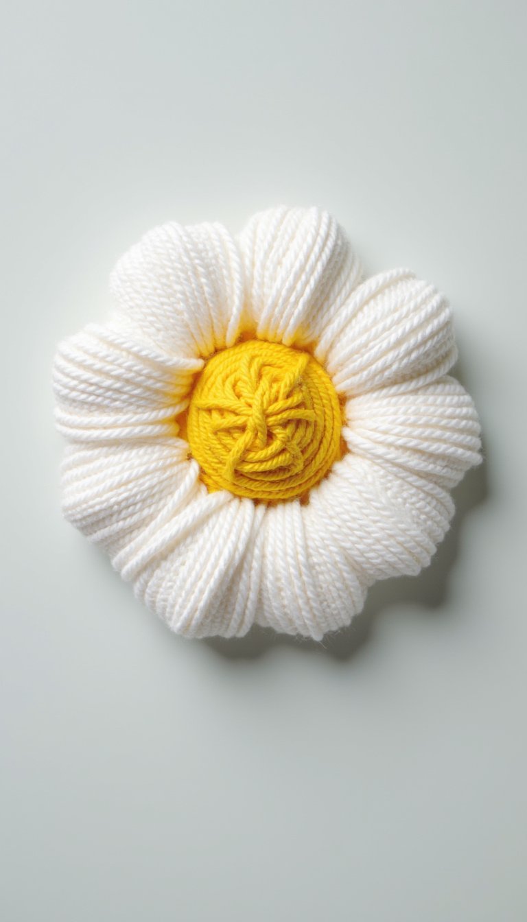 5. Yarn-Wrapped Daisy
