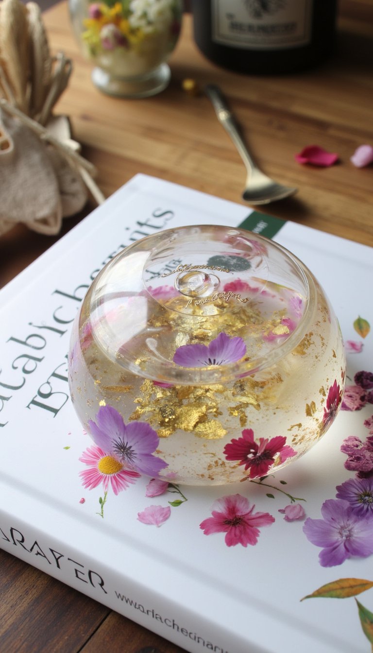 1. The Classic Pressed Flower Resin Coaster