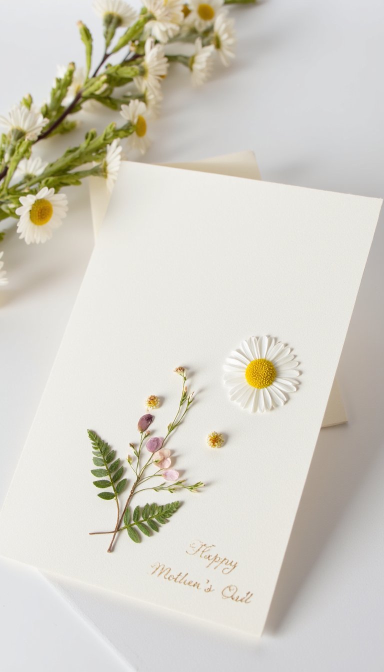 6. Pressed Flower & Leaf Card