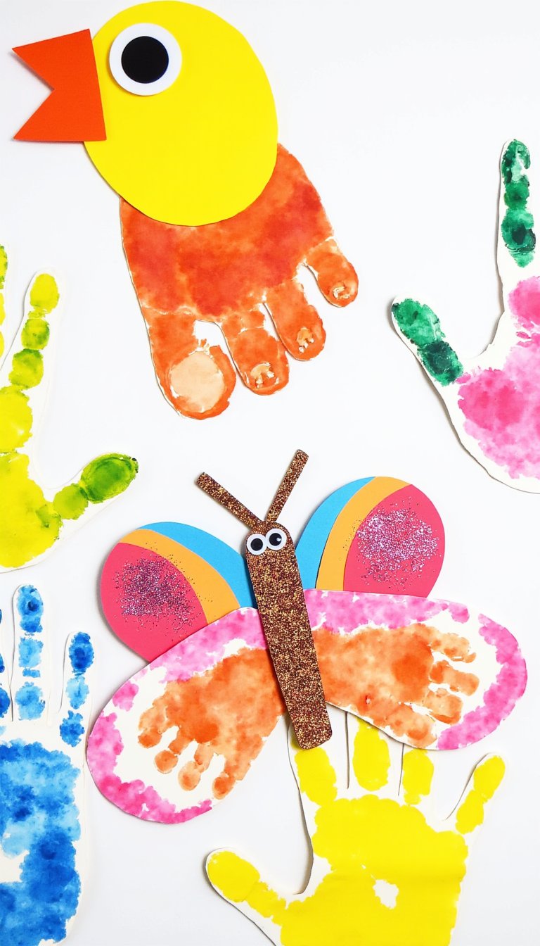 10. Handprint & Footprint Art