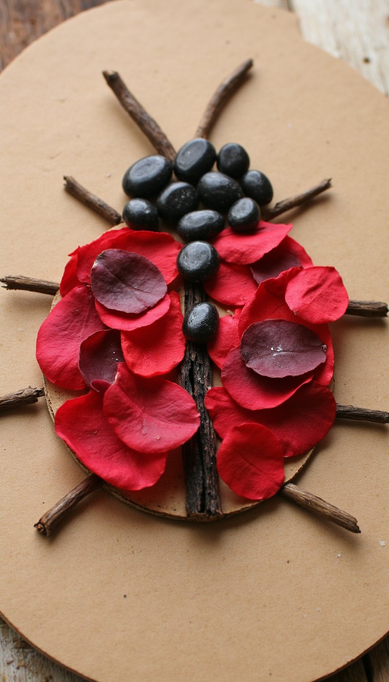 13. Ladybug Nature Collage