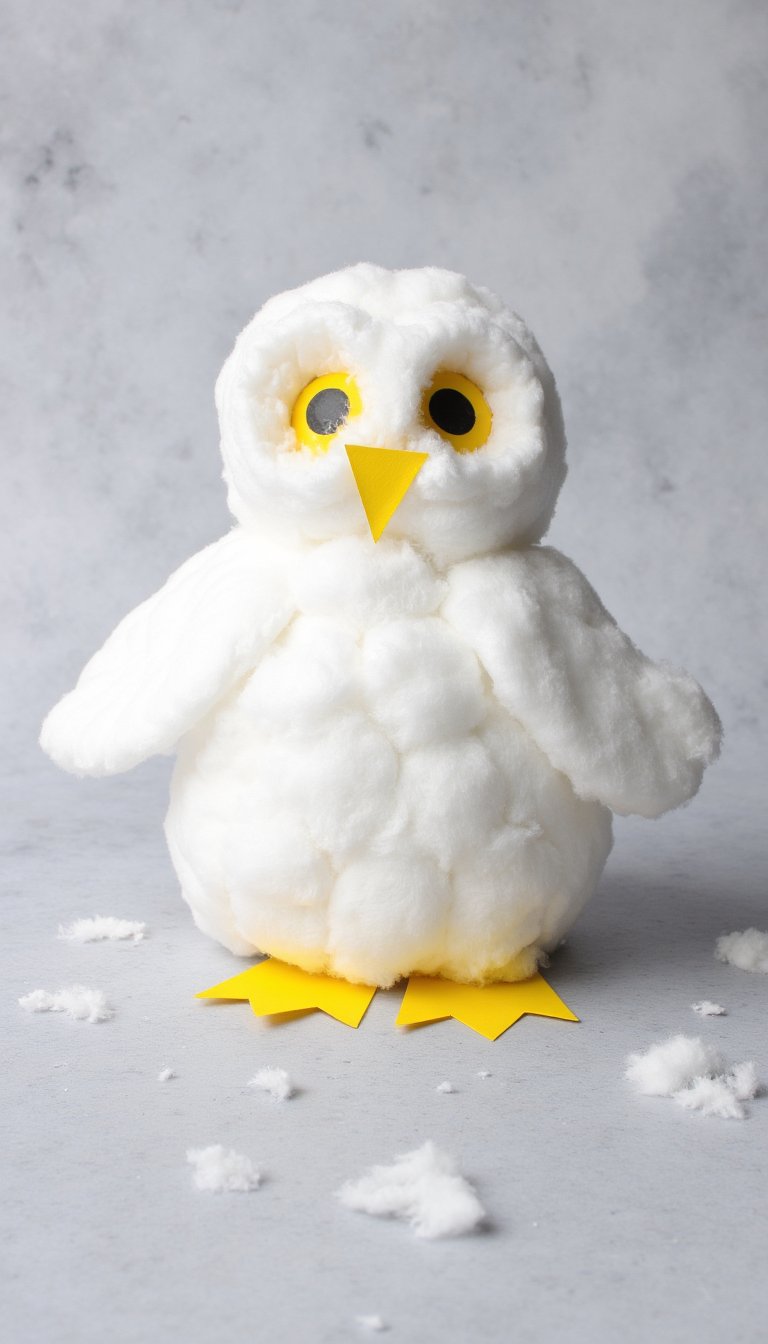 5. Cotton Ball Snowy Owl