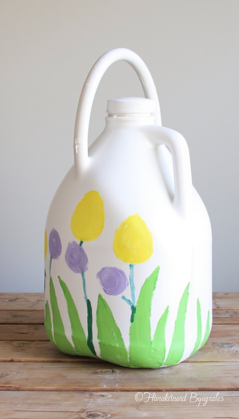1. The Classic Upcycled Milk Jug Basket