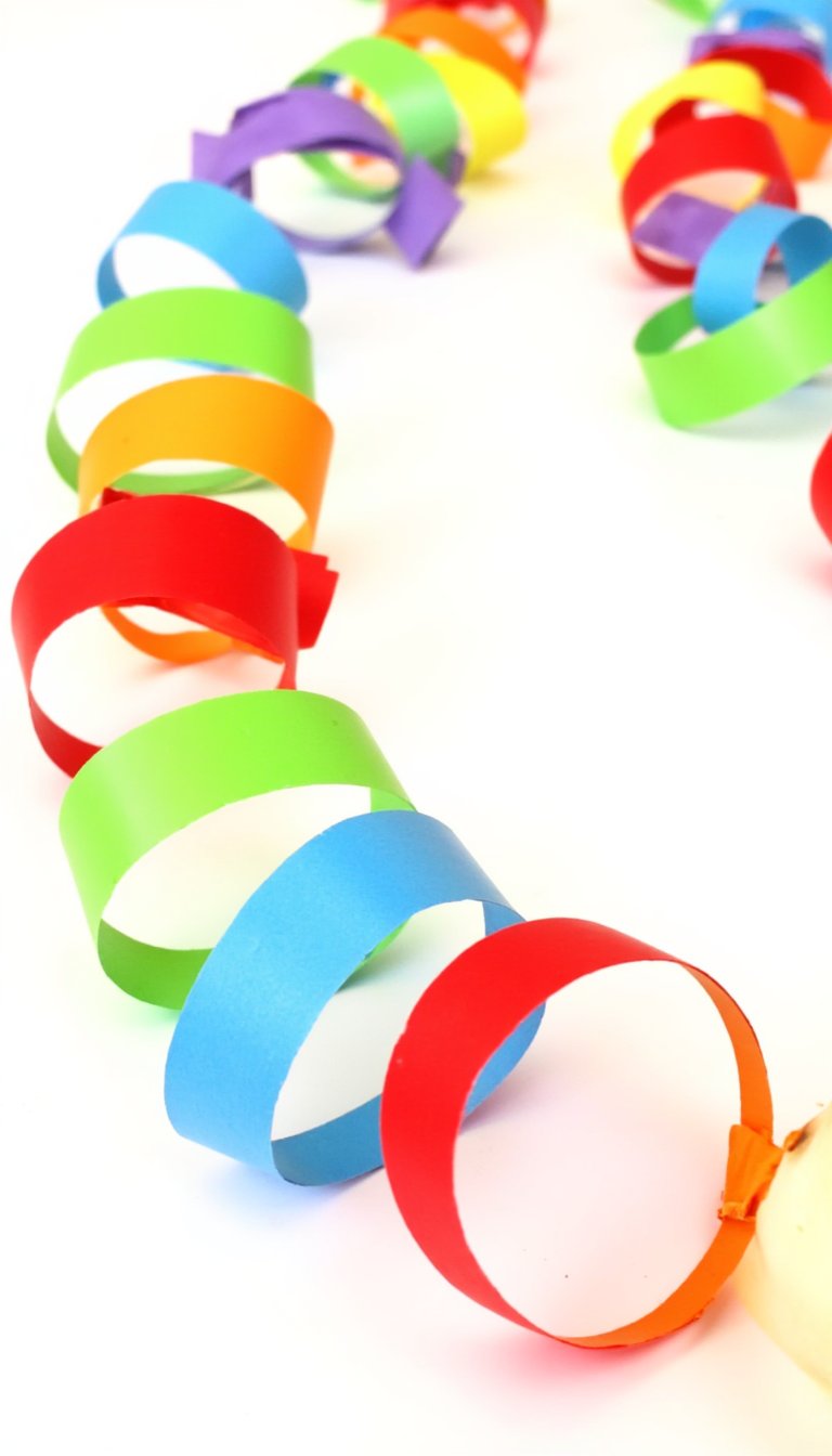 3. Rainbow Paper Chain