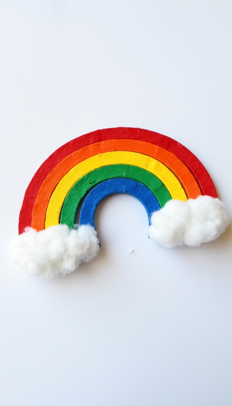 7. Popsicle Stick Rainbow Magnet