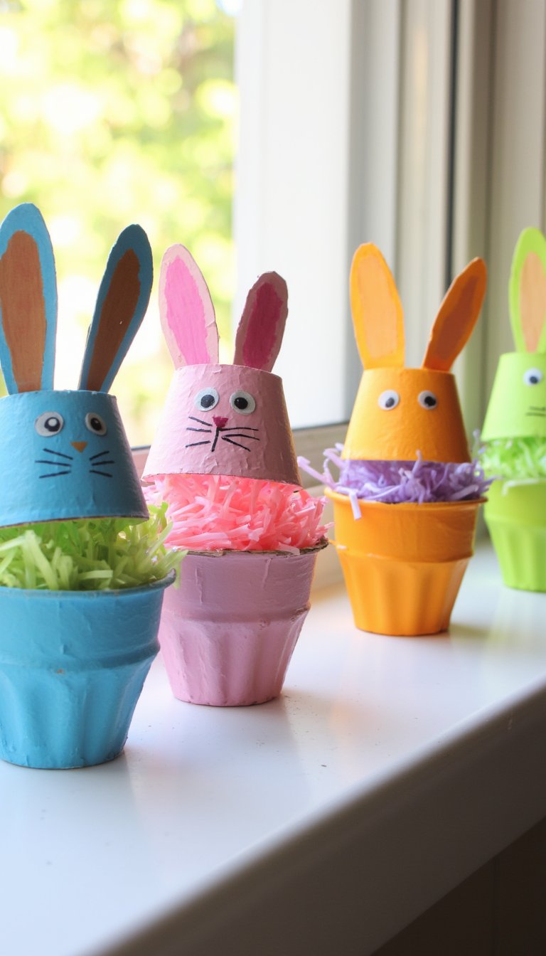 8. Egg Carton Bunnies
