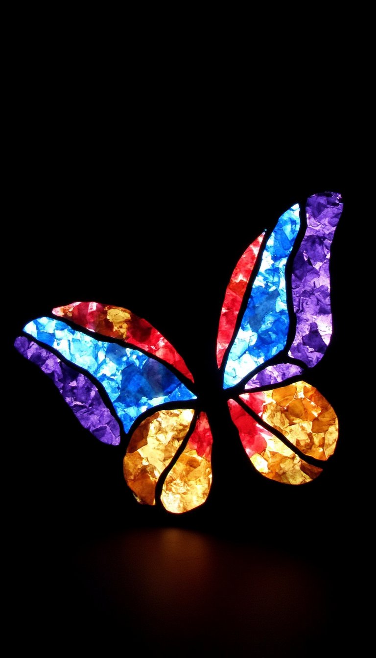 6. Stained Glass Tissue Paper Butterfly