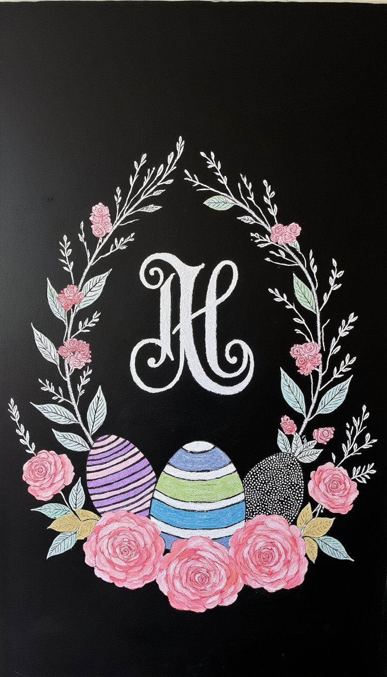 10. A Chic Monogram with Eggs
