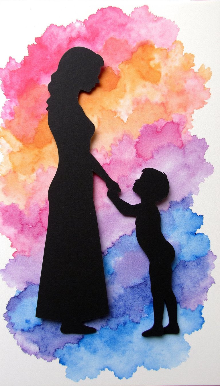 15. Watercolor Wash Silhouette