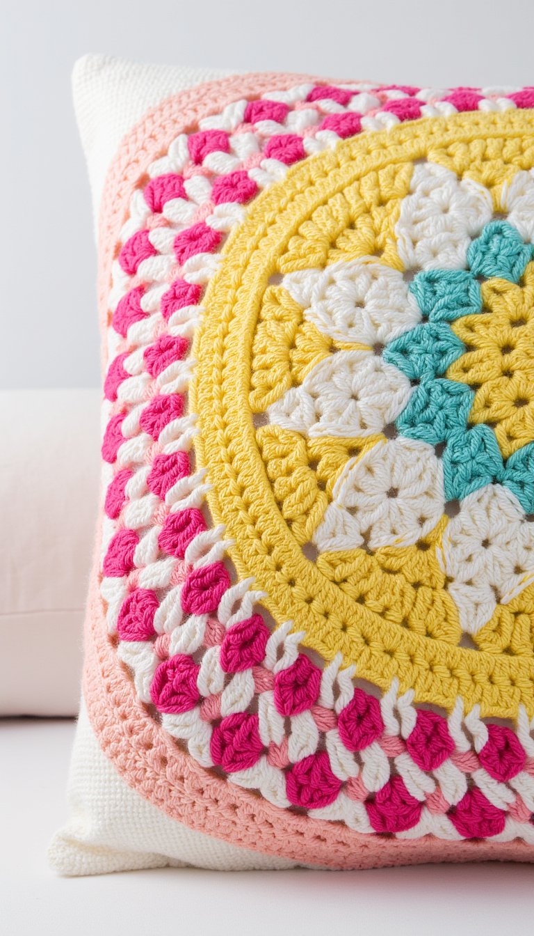 13. A Colorful, Textured Throw Pillow Cover