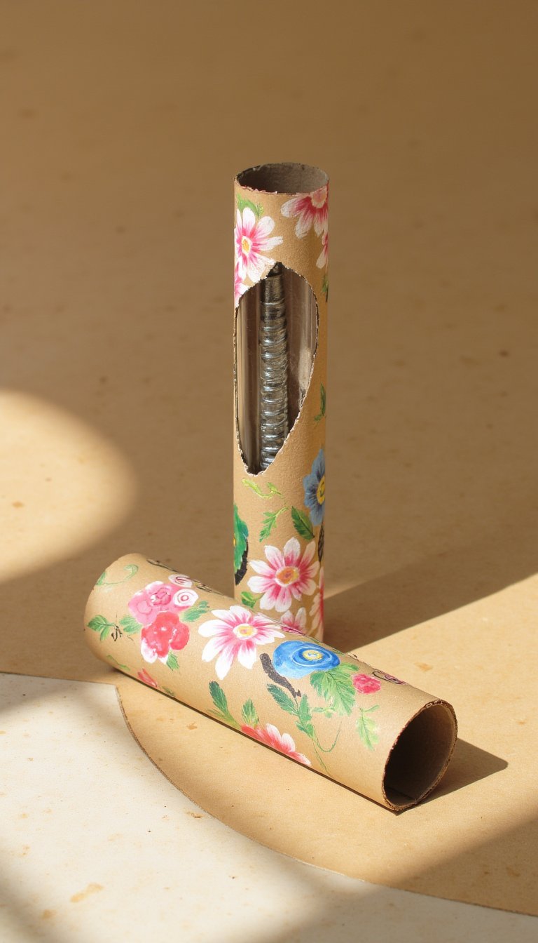 24. DIY Rainstick from a Cardboard Tube